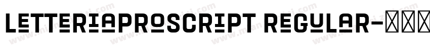 LetteriaProScript Regular字体转换